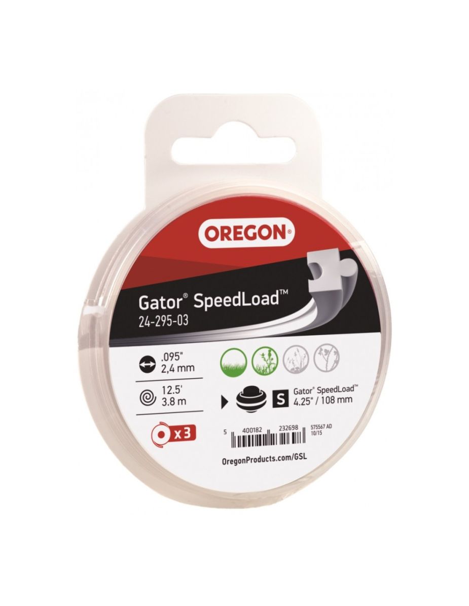 Żyłka tnąca OREGON Gator SpeedLoad 2,4mm x 3,86m 3 szt.